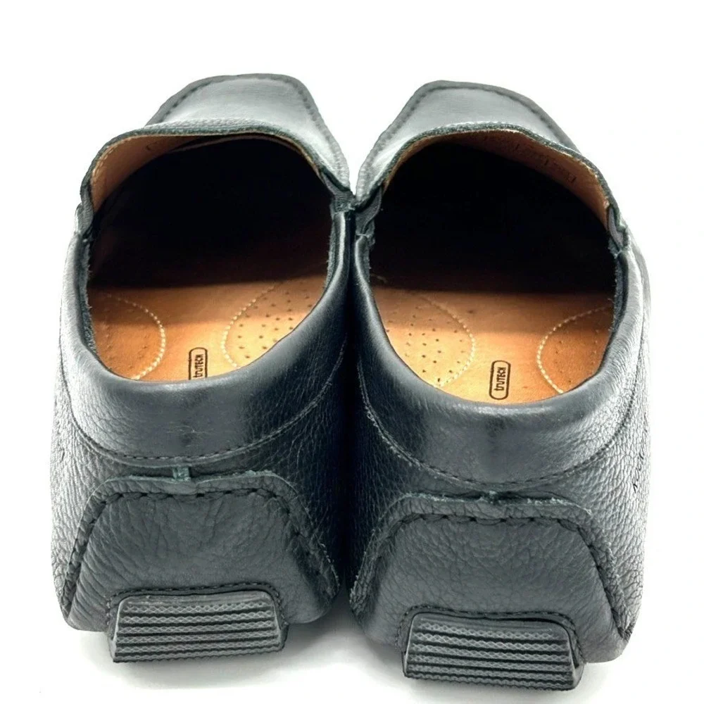Rockport Men's Rhyder Venetian Loafer Shoes Black US 10.5 Tumble Leather Comfort
